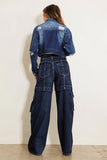 Cargo Denim Wide Jeans