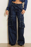 Cargo Denim Wide Jeans