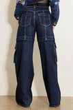 Cargo Denim Wide Jeans