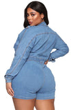 Cargo Denim Romper