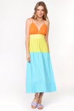 Poplin Color-block Dress